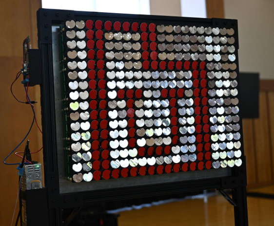 Flip disc display showing the state of Utah